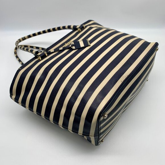 Kate Spade Cedar Street Offshore Blue & Ivory French Striped Harmony Tote - Picture 10 of 11